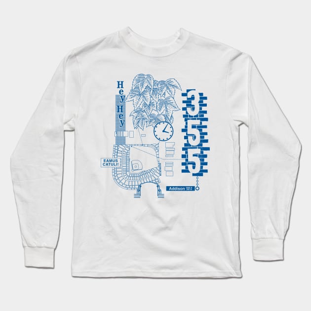 Wrigley Field - White Long Sleeve T-Shirt by BALLPARKLOVE